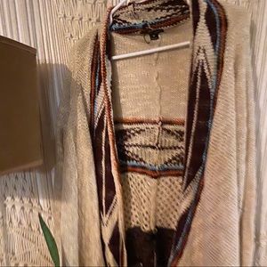 Boho Fringe Tassel Open Cardigan Tribal Size M
